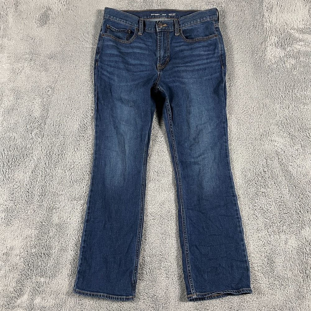 Old Navy Bootcut Jeans Mens 32x30 (FITS 33x29) Denim Blue Built-In Flex Stretch